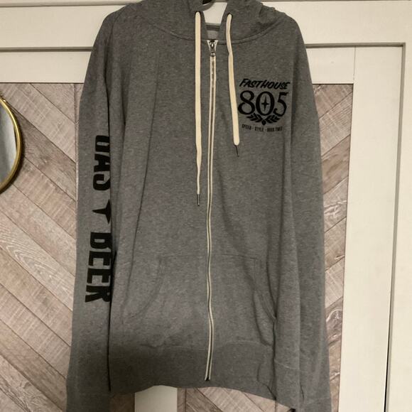3XL fast house zip up hooded sweater great condition terry style - Picture 1 of 4